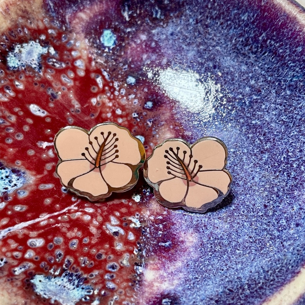 Laurel Burch Hibiscus Earrings